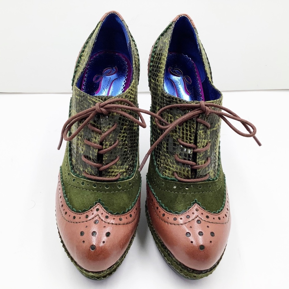 🆕{Poetic Licence} Wild Safari Oxford Wedge - Picture 2 of 16